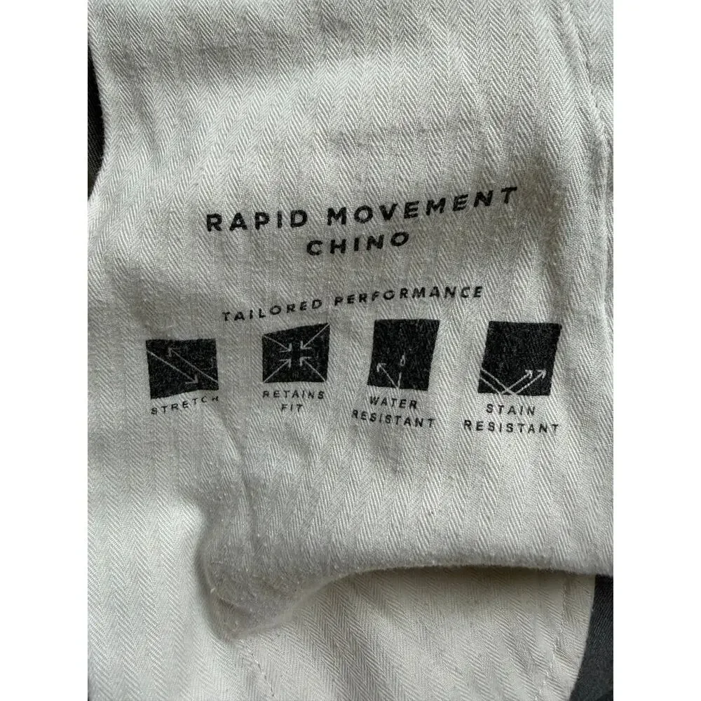 Men's Banana Republic Light Gray Mason Athletic Tapered Fit Dress Pants 34 x 36